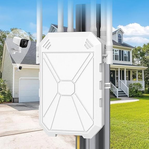 Outdoor WiFi Extender with 6 Antennas IP67 Weatherproof