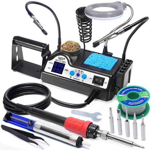 WEP 927-IV Soldering Station Kit with Tips & Accessories