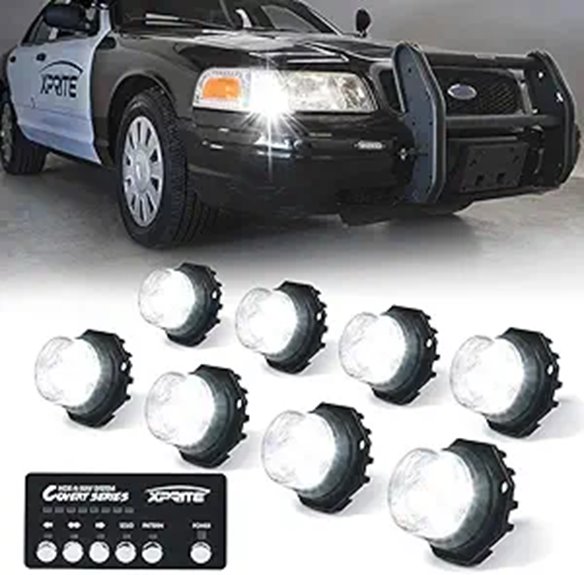Xprite White LED Emergency Strobe Light Kit