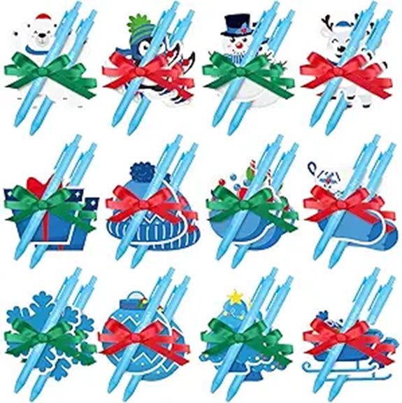 Pasimy Winter Sticky Note & Pen Set (24 Pack)
