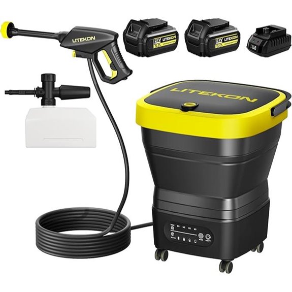 Portable Cordless Pressure Washer with Battery and Nozzle