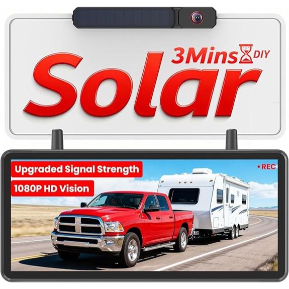 AUTO-VOX Solar Wireless Backup Camera with Night Vision