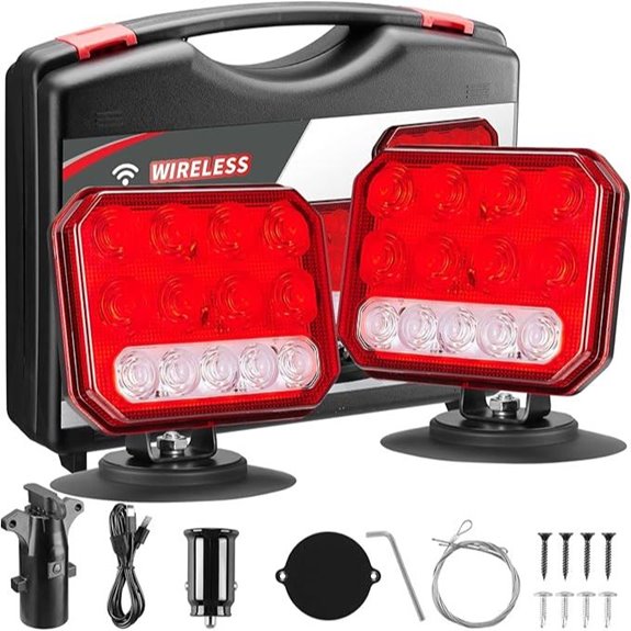 Magnetic Wireless Trailer Lights with Strobe and Reverse