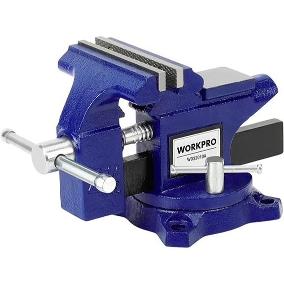 WORKPRO 4-1/2 Swivel Bench Vise for Woodworking