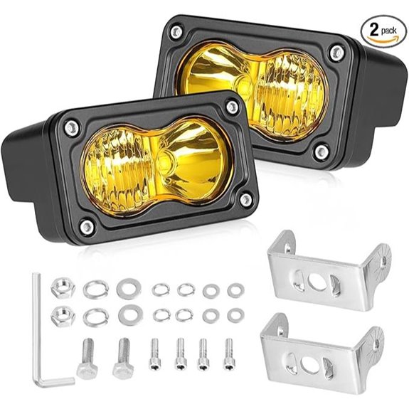 Yellow LED Pods 3-Inch CREE Ditch Lights 2 Pack