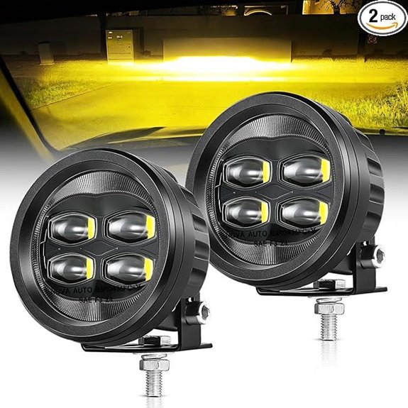 OFFROADTOWN SAE Yellow LED Fog Lights (2 Pack)