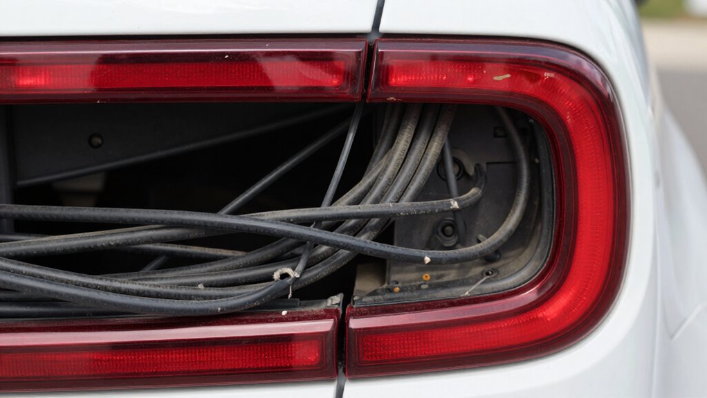avoid rattling rear cable