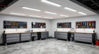 evenly distributed garage lighting
