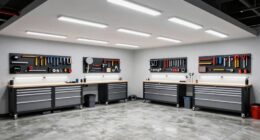 evenly distributed garage lighting
