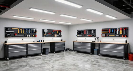 evenly distributed garage lighting