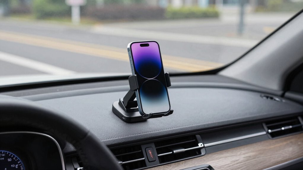 safe phone mount placement