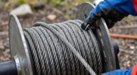 tightening winch rope safely