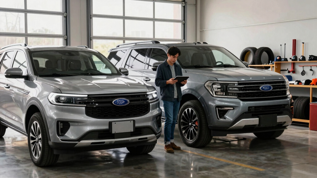 Spied: Ford’s $30,000 Electric Truck Caught Next to an Expedition