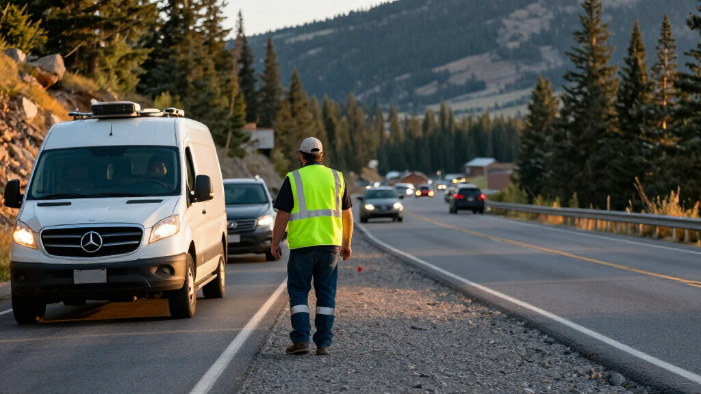 Colorado’s Plan To Protect Emergency Workers On The Shoulder? Giant, Neon Green Ford Trucks