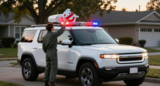 Rivian Turned An R1S Into A Ghostbusters Ecto-1—Sirens, Radar Dish, And All. It Rules