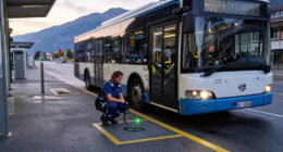 Swiss Startup Develops A System That Wirelessly Charges Electric Buses Through Their Tires