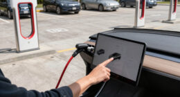 Tesla Adds Emergency Feature So You Can Drive Away From Supercharger Without Unplugging