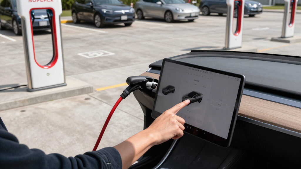 Tesla Adds Emergency Feature So You Can Drive Away From Supercharger Without Unplugging