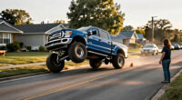 Watch This Goofy Ford Super Duty Bro Truck Roll Over In A Normal Turn